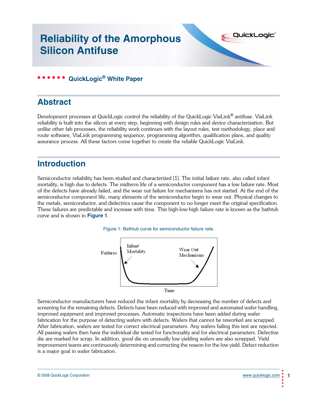 Reliability of the Amorphous Silicon Antifuse