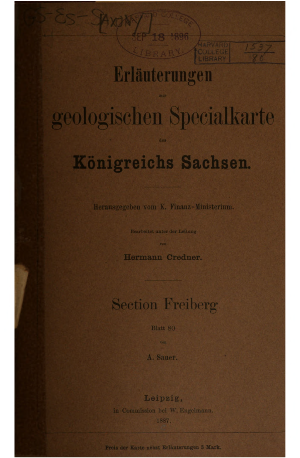 Erlã¤Uterungen Zur Geologischen Specialkarte Des KÃ¶Nigreichs