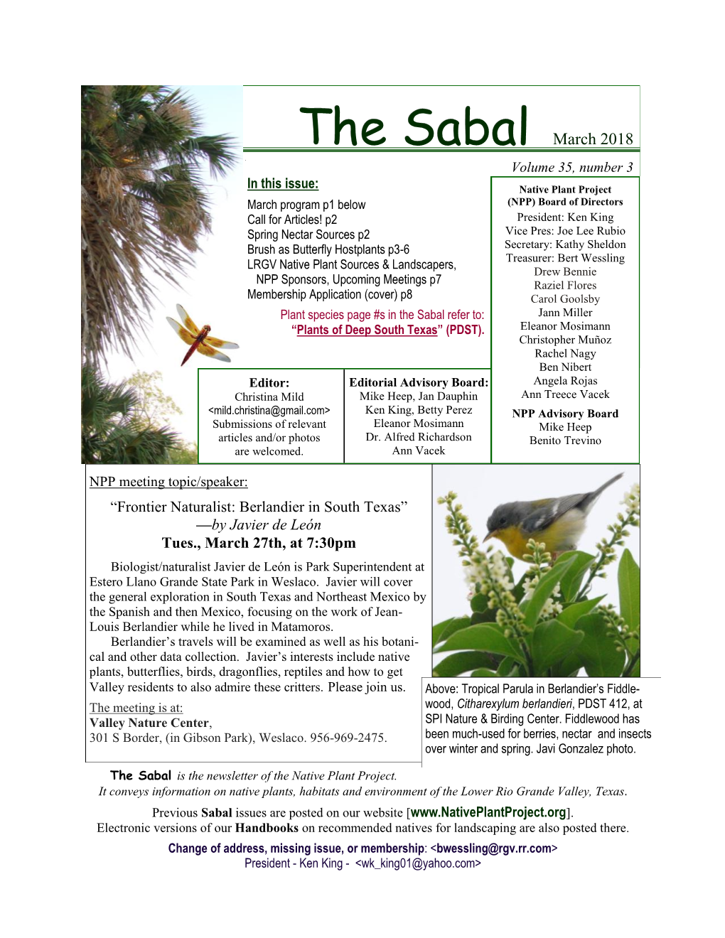 The Sabal March 2018