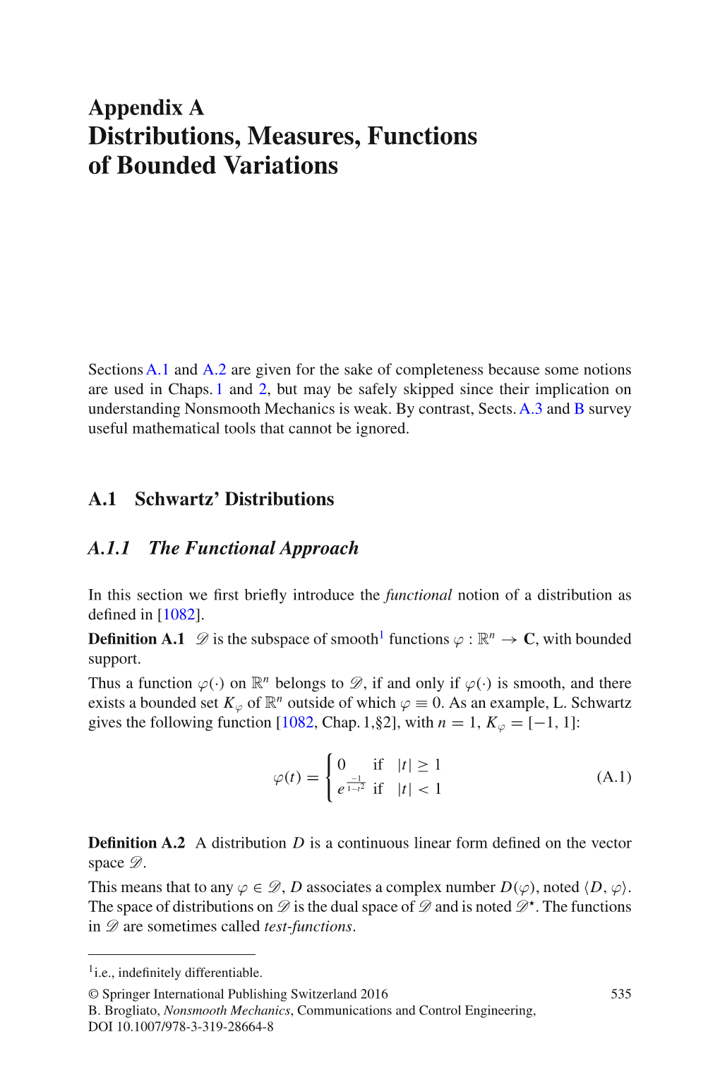 Distributions, Measures, Functions of Bounded Variations