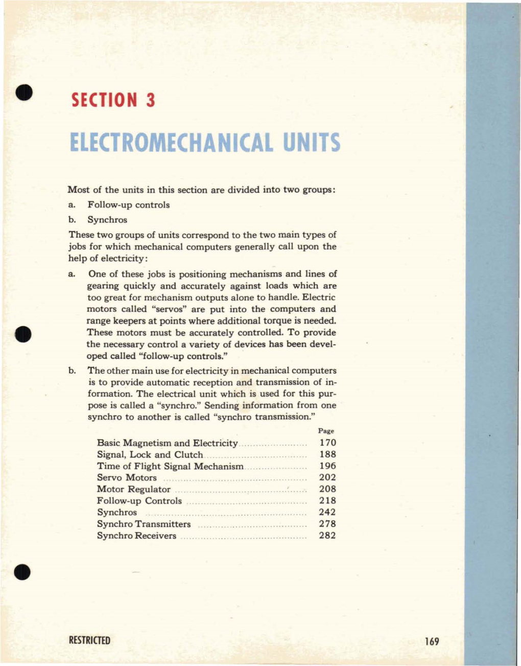 Electromechanical U Its