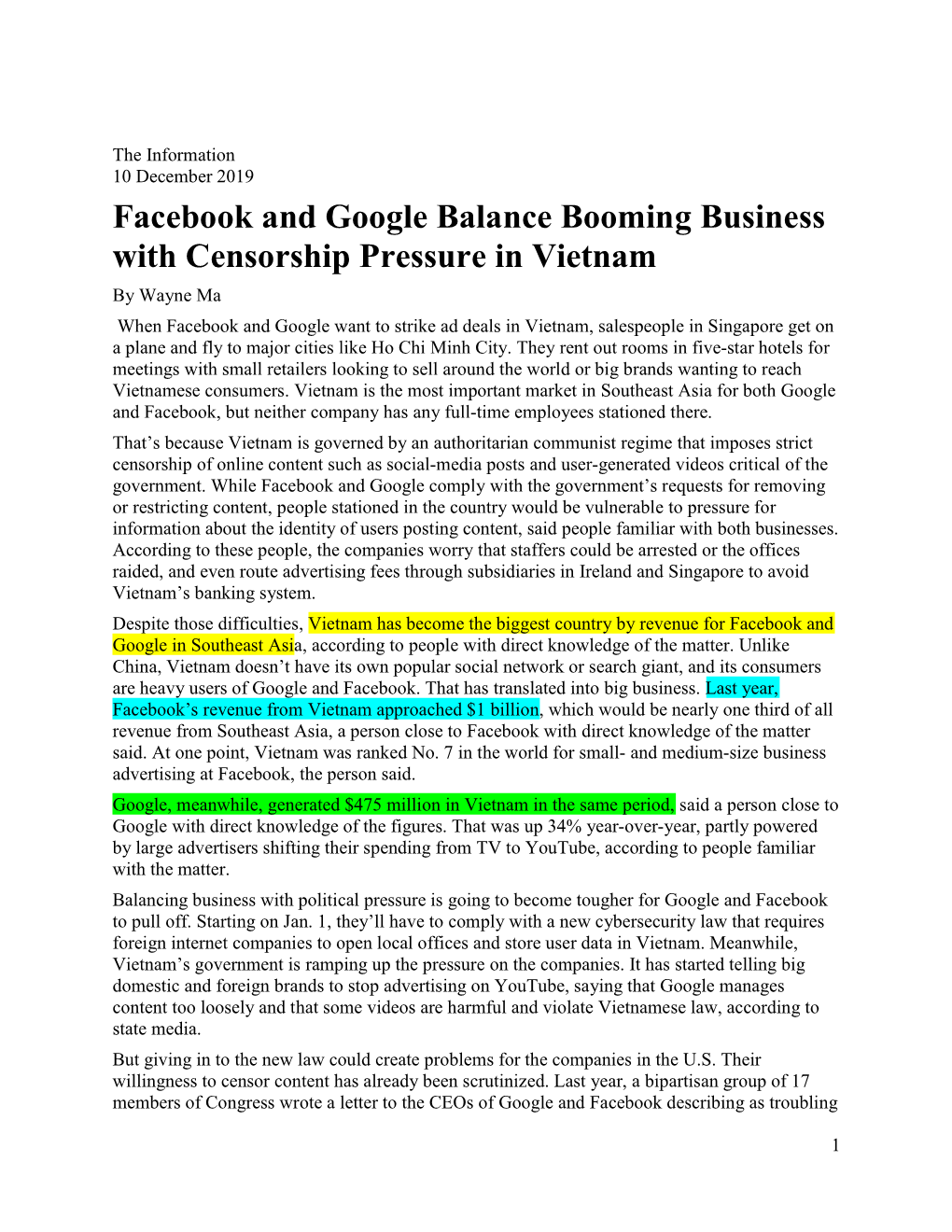 Facebook and Google Balance Booming Business with Censorship