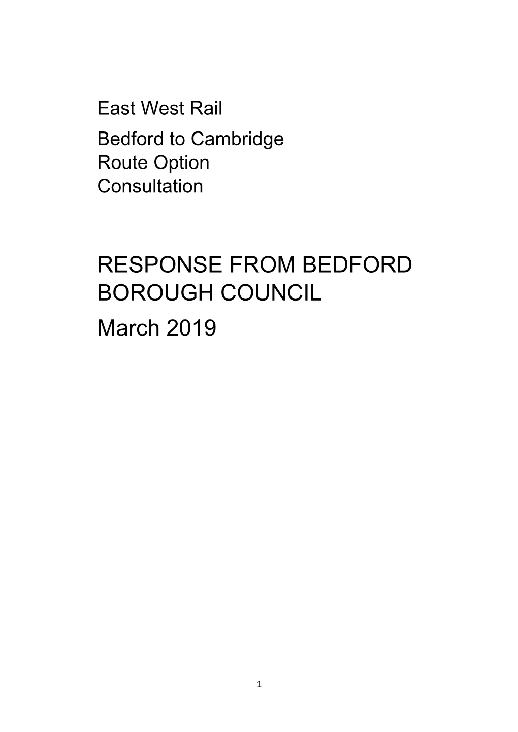 East West Rail Bedford to Cambridge Route Option Consultation