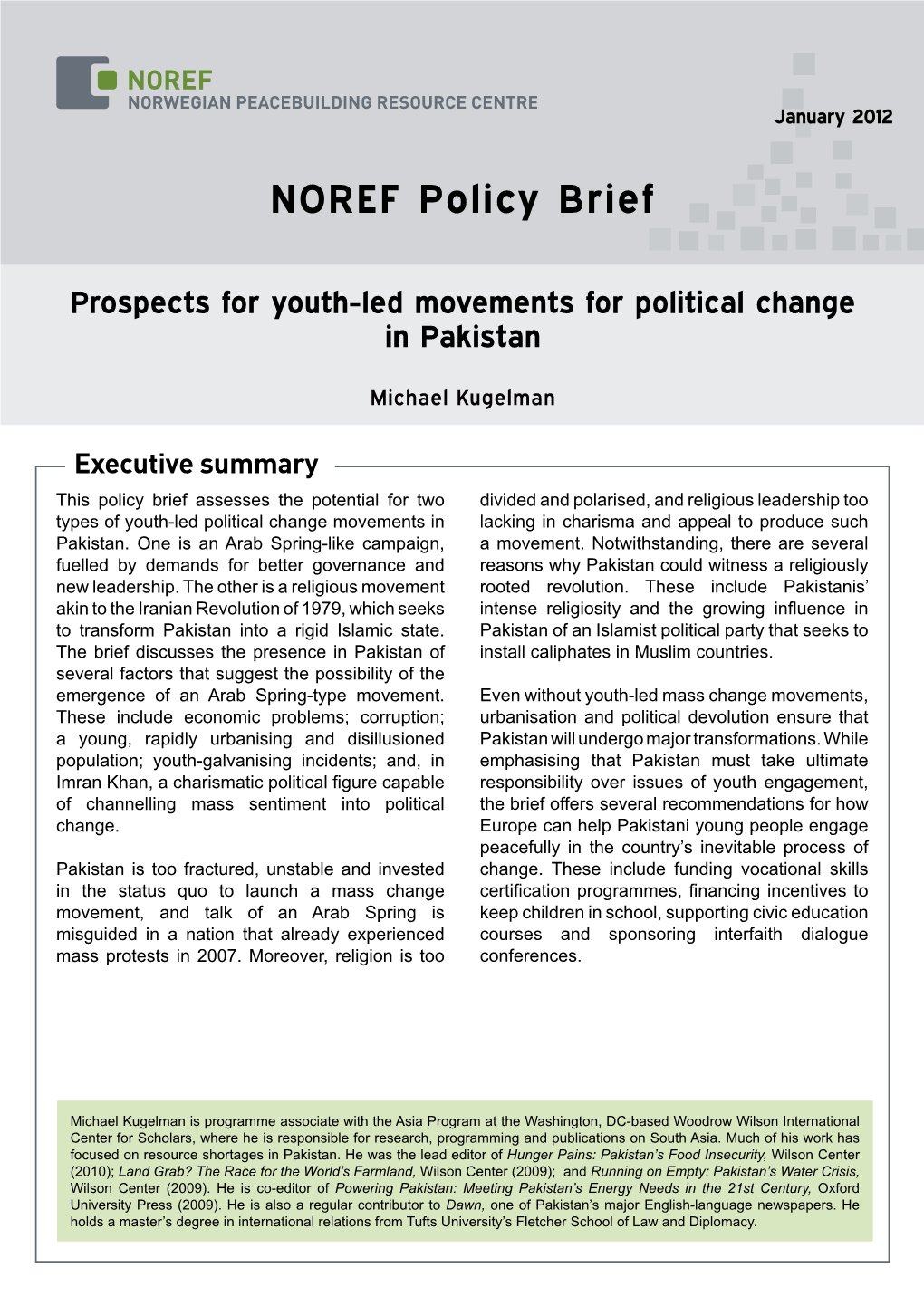 Prospects for Youth-Led Movements for Political Change in Pakistan