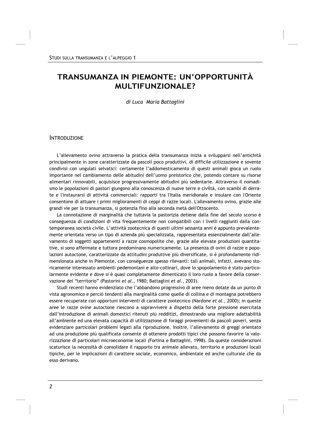 Transumanza in Piemonte: Un’Opportunità Multifunzionale?