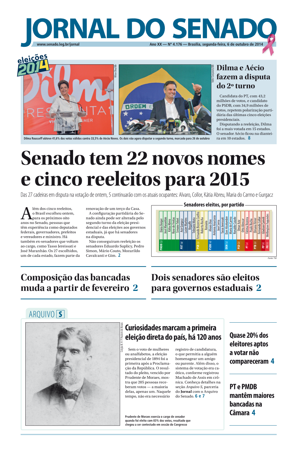 Senado Tem 22 Novos Nomes E Cinco Reeleitos Para 2015