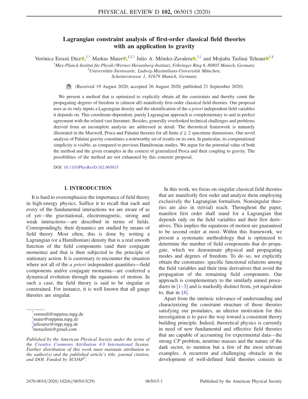 Lagrangian Constraint Analysis of First-Order Classical Field Theories with an Application to Gravity