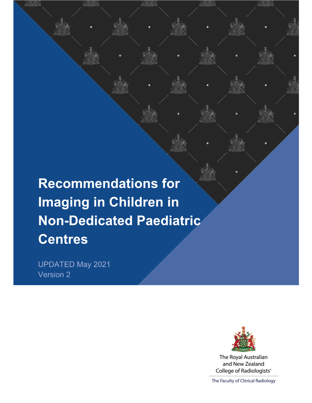 Imaging in Children in Non-Dedicated Paediatric Centres