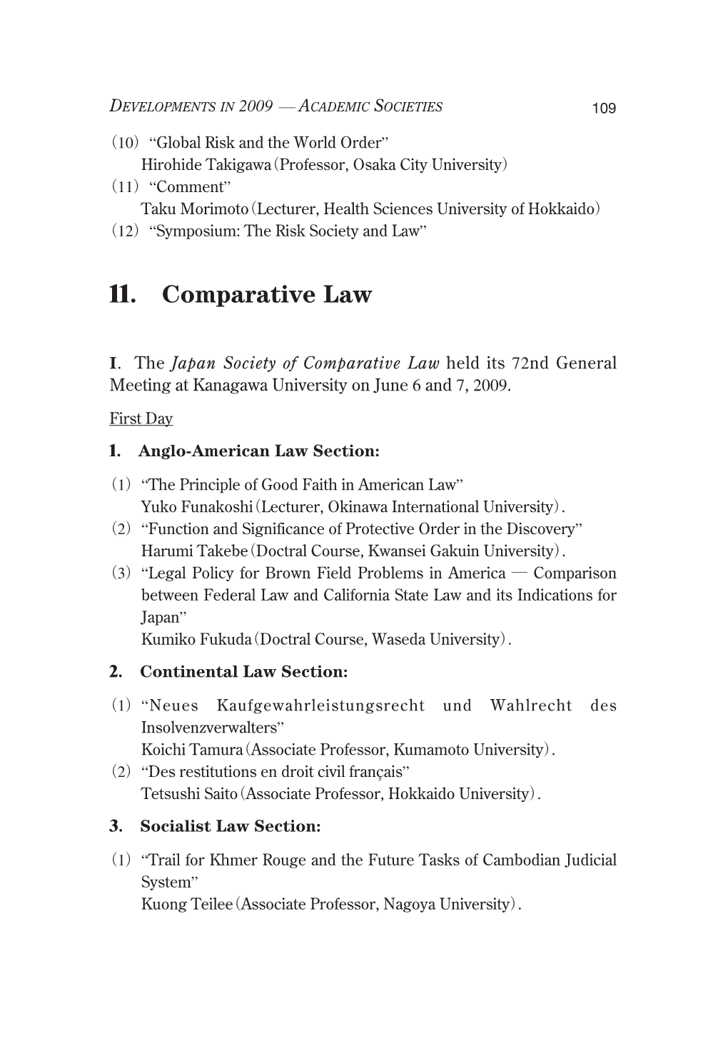 11. Comparative Law