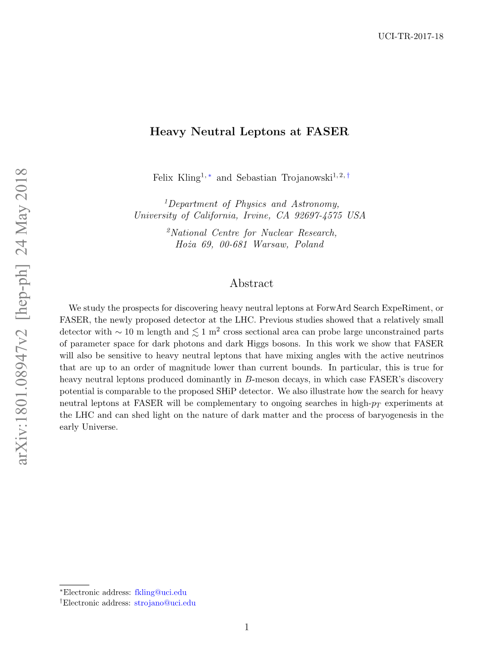 Arxiv:1801.08947V2 [Hep-Ph] 24 May 2018