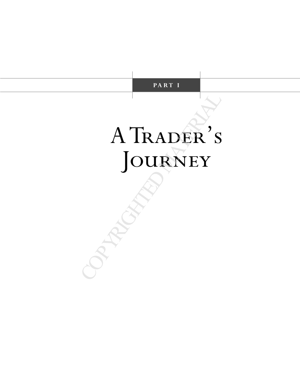 A Trader's Journey