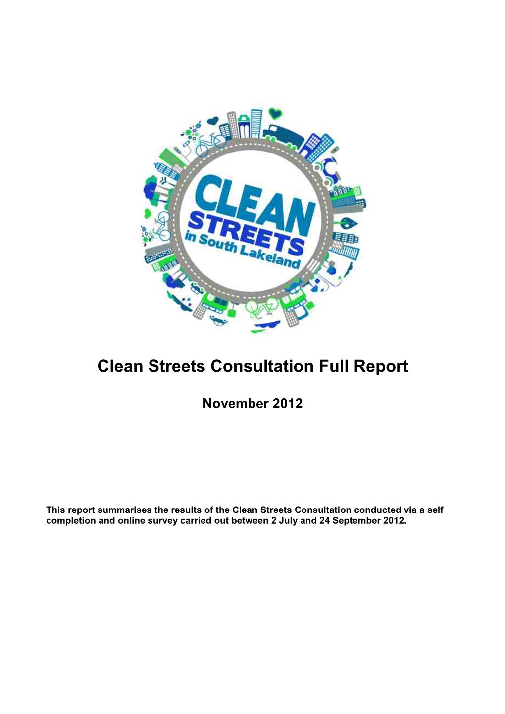 Clean Streets Consultation Full Report