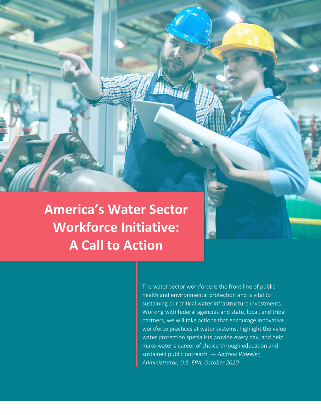 America's Water Sector Workforce Initiative: a Call to Action