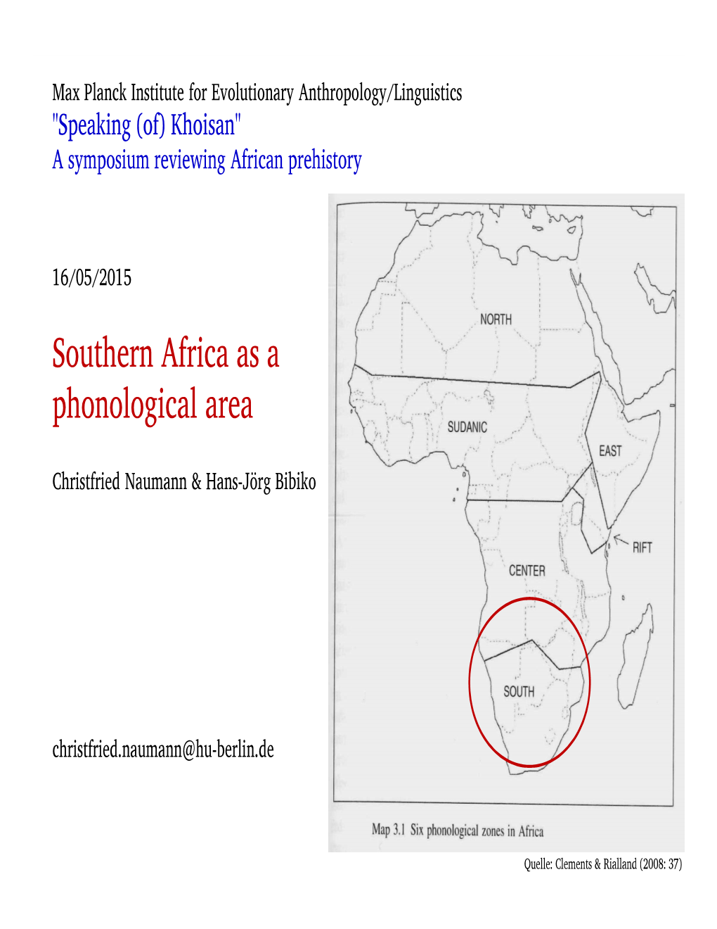 Southern Africa As a Phonological Area