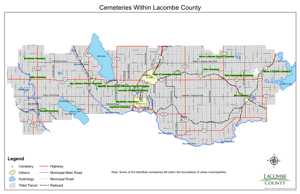 Cemeteries Within Lacombe County