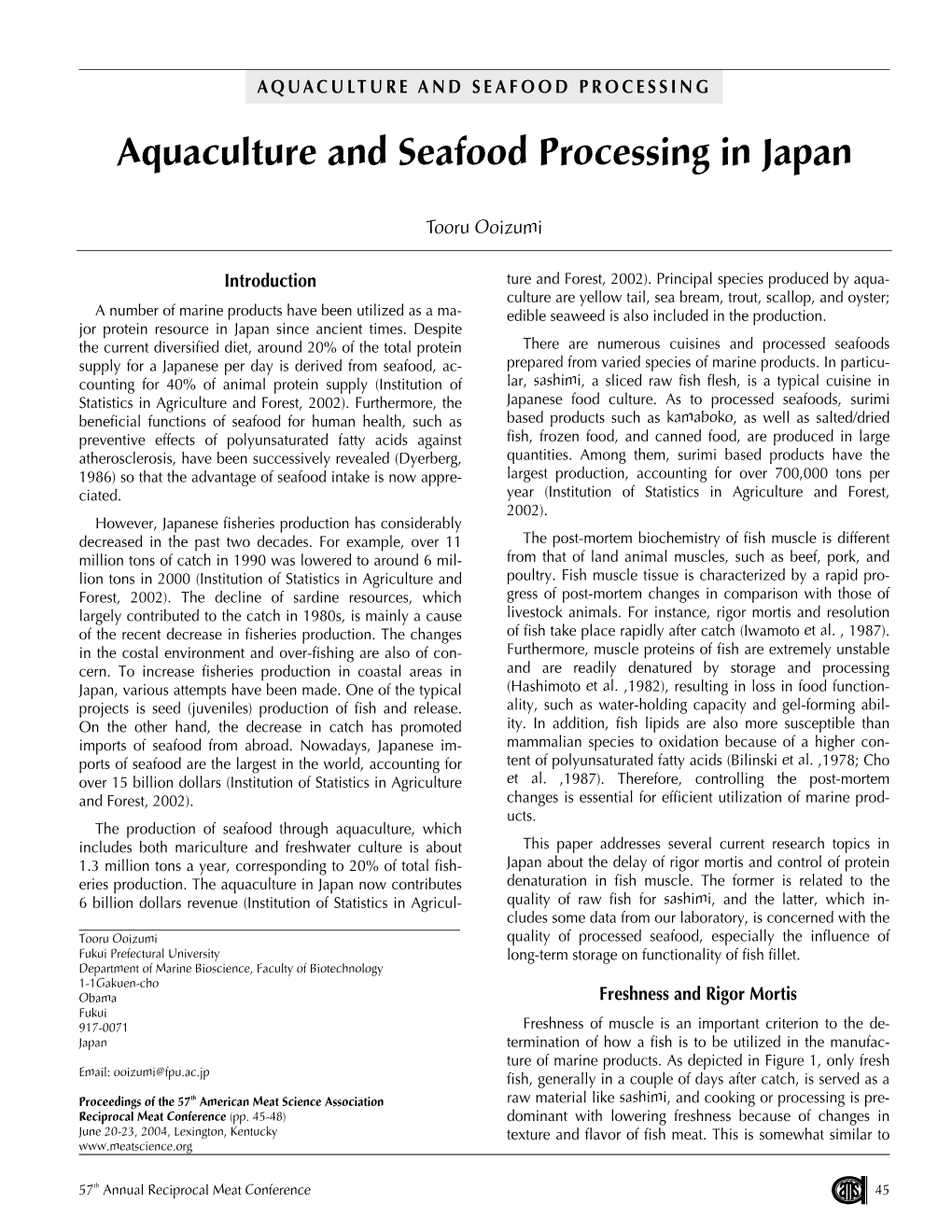 Aquaculture and Seafood Processing in Japan