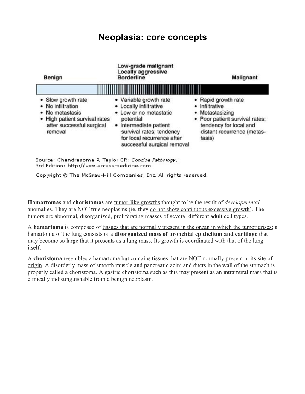 Neoplasia: Core Concepts