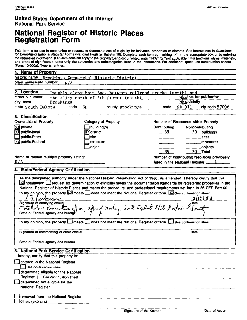 National Register of Historic Places Registration Form