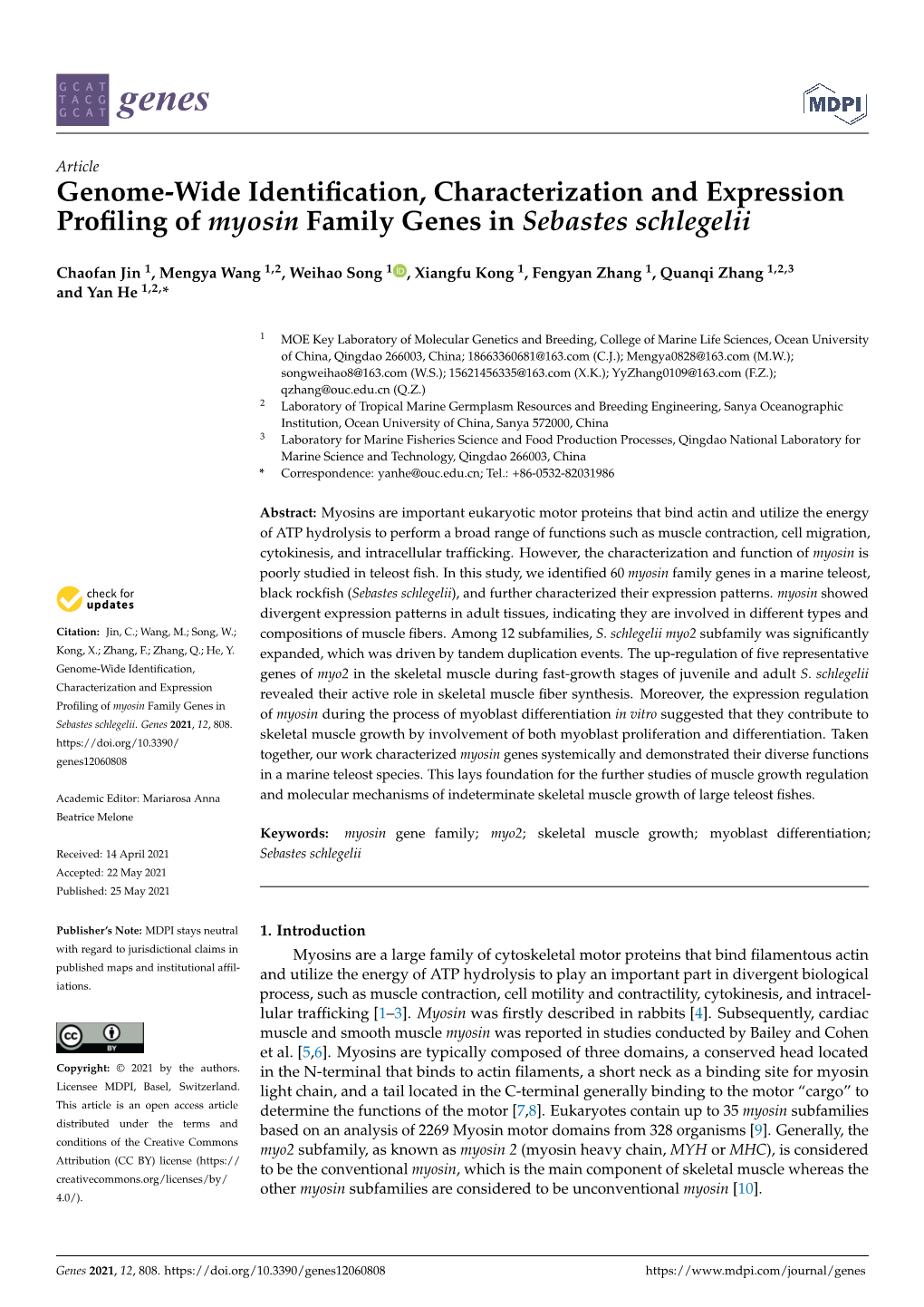 Genome-Wide Identification, Characterization and Expression