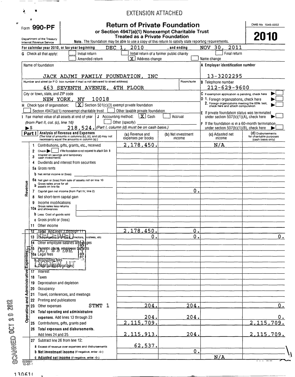 Form 990-PF Return of Private Foundation
