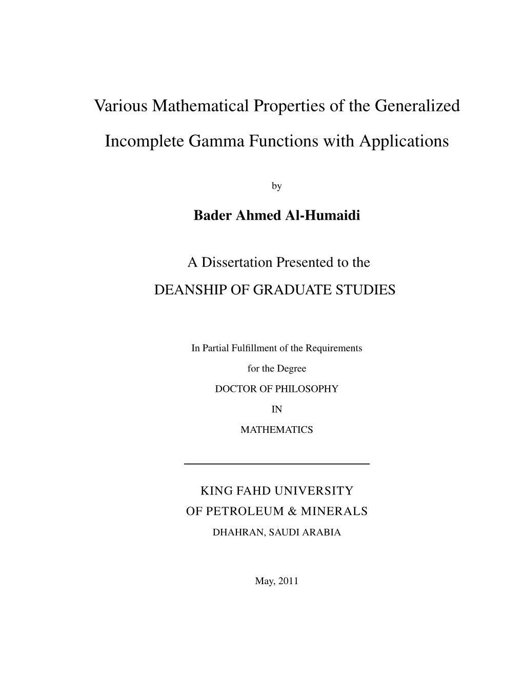 Various Mathematical Properties of the Generalized Incomplete Gamma Functions with Applications