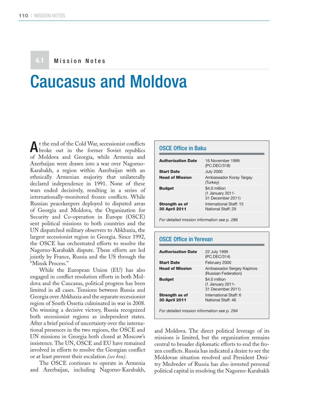 Caucasus and Moldova