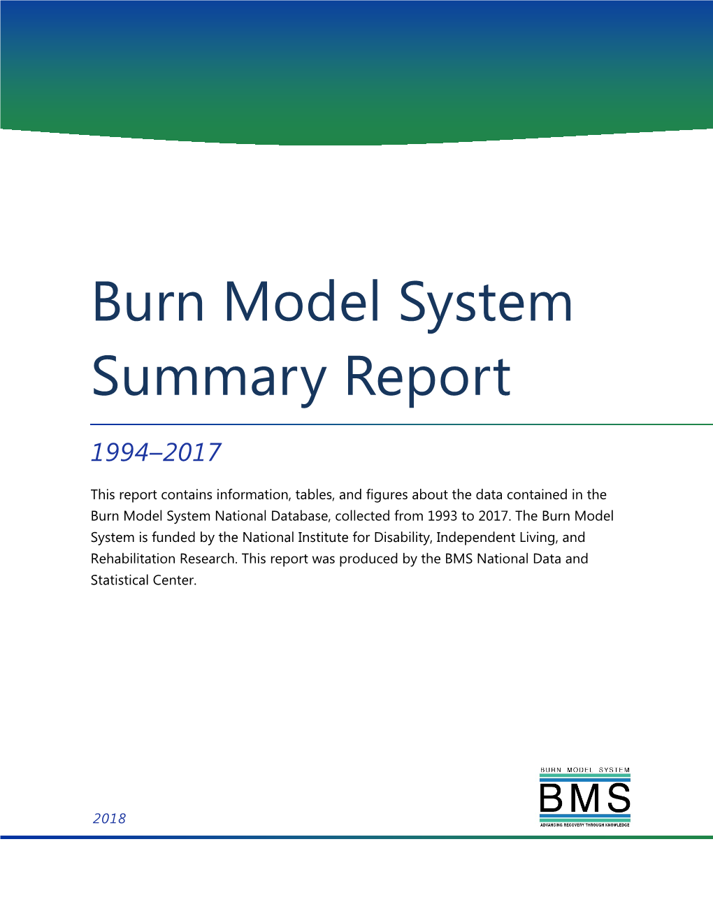 Burn Model System Summary Report