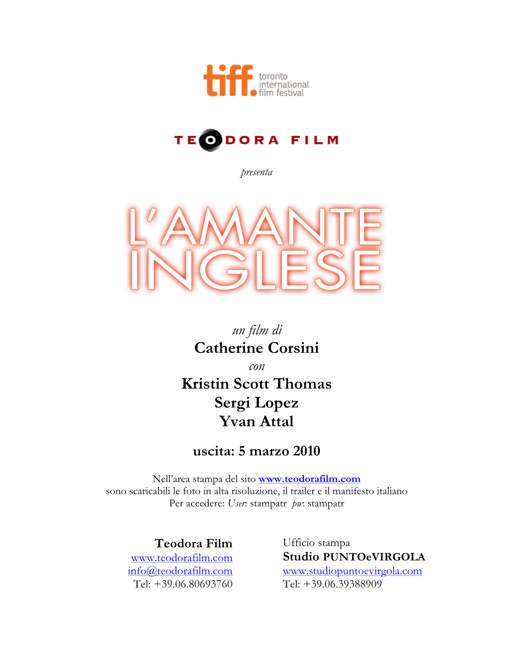 Catherine Corsini Kristin Scott Thomas Sergi Lopez Yvan Attal