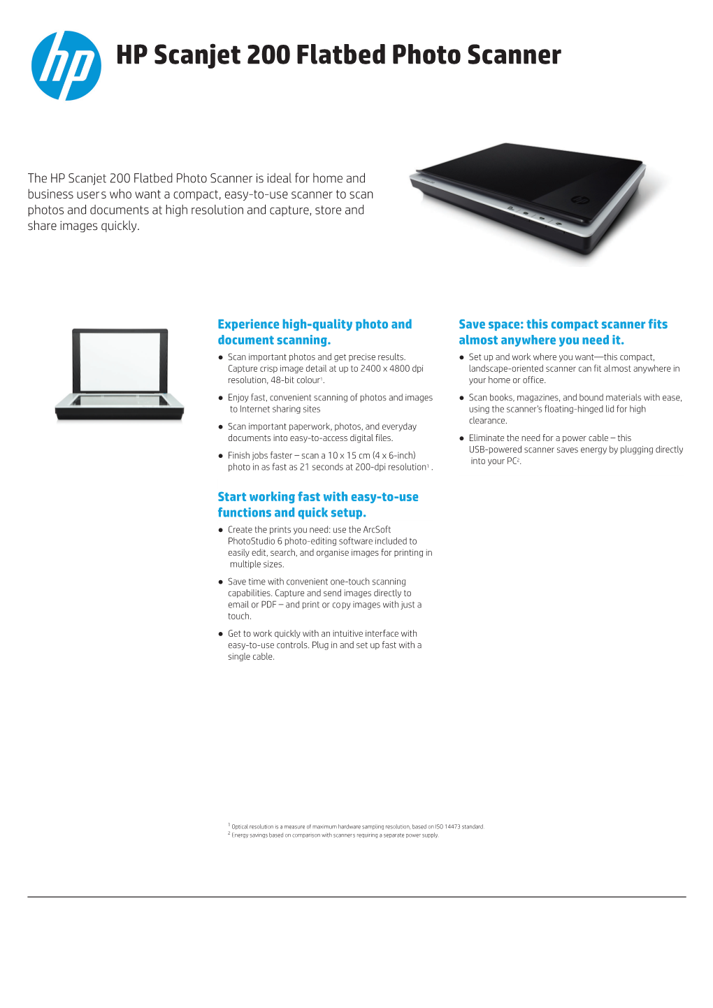 HP Scanjet 200 Flatbed Photo Scanner