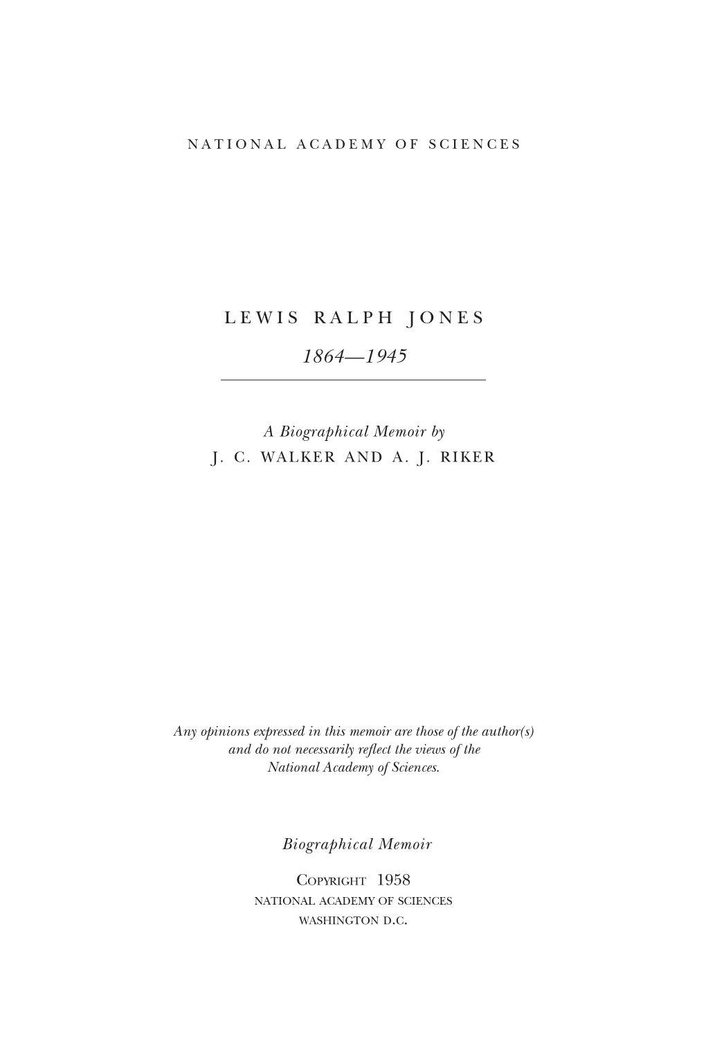 Lewis Ralph Jones