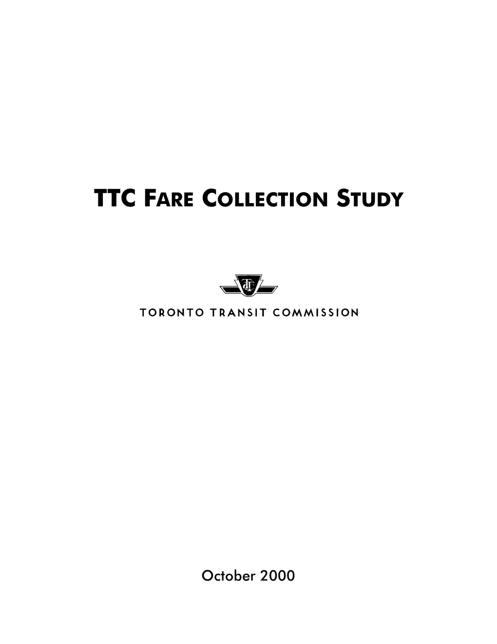 Ttc Fare Collection Study