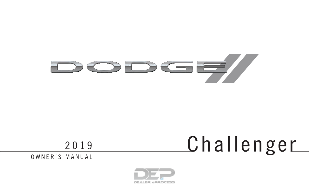 2019 Dodge Challenger Owner's Manual