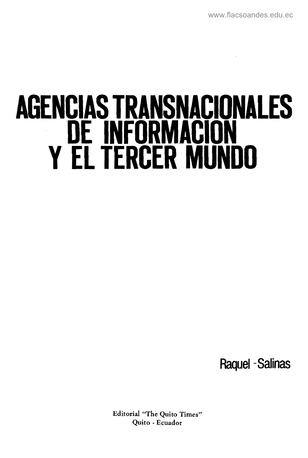 Agenciastransnacionales De Informacion Yel Tercer