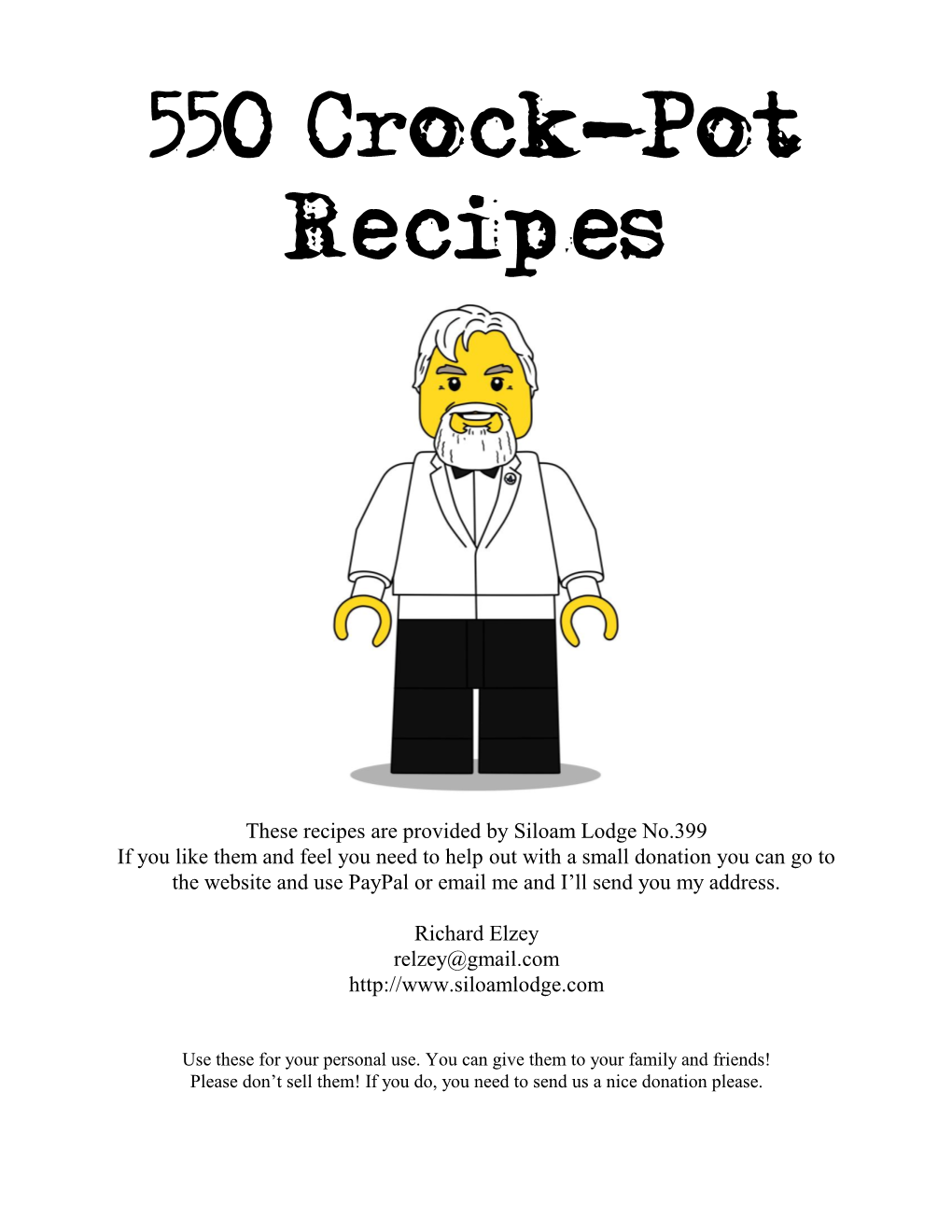 550 Crockpot Recipes