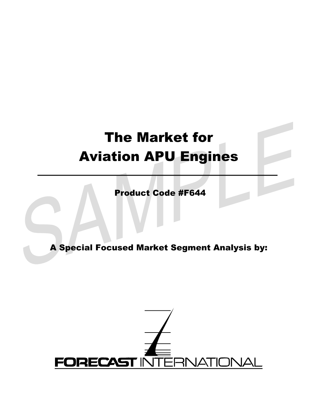 The Market for Aviation APU Engines