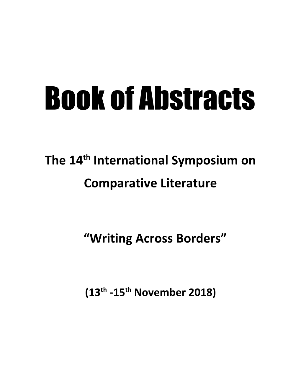 Book of Abstracts