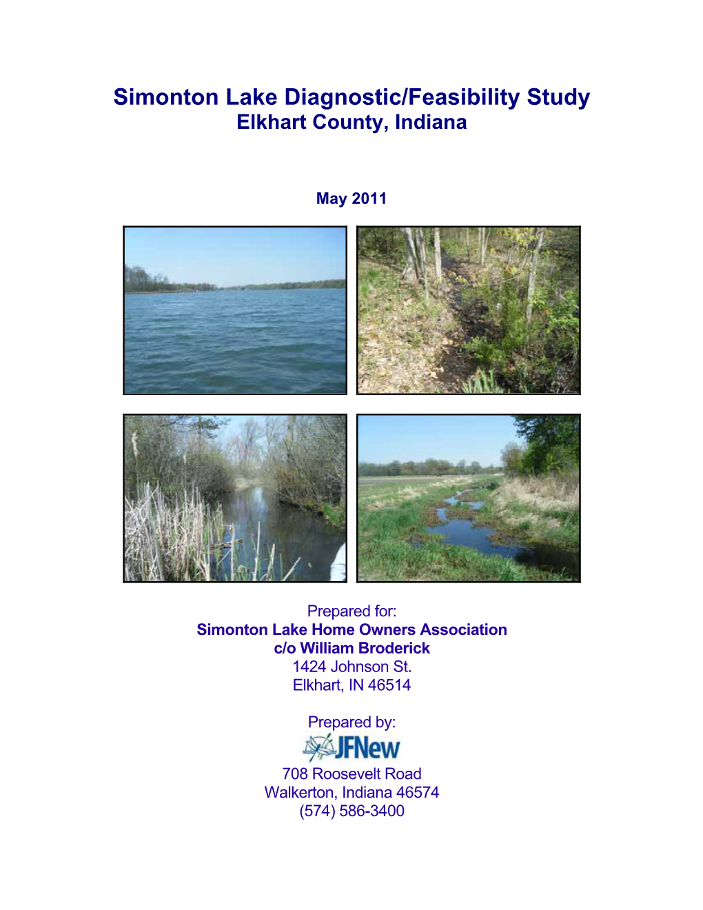 Simonton Lake Diagnostic/Feasibility Study Elkhart County, Indiana