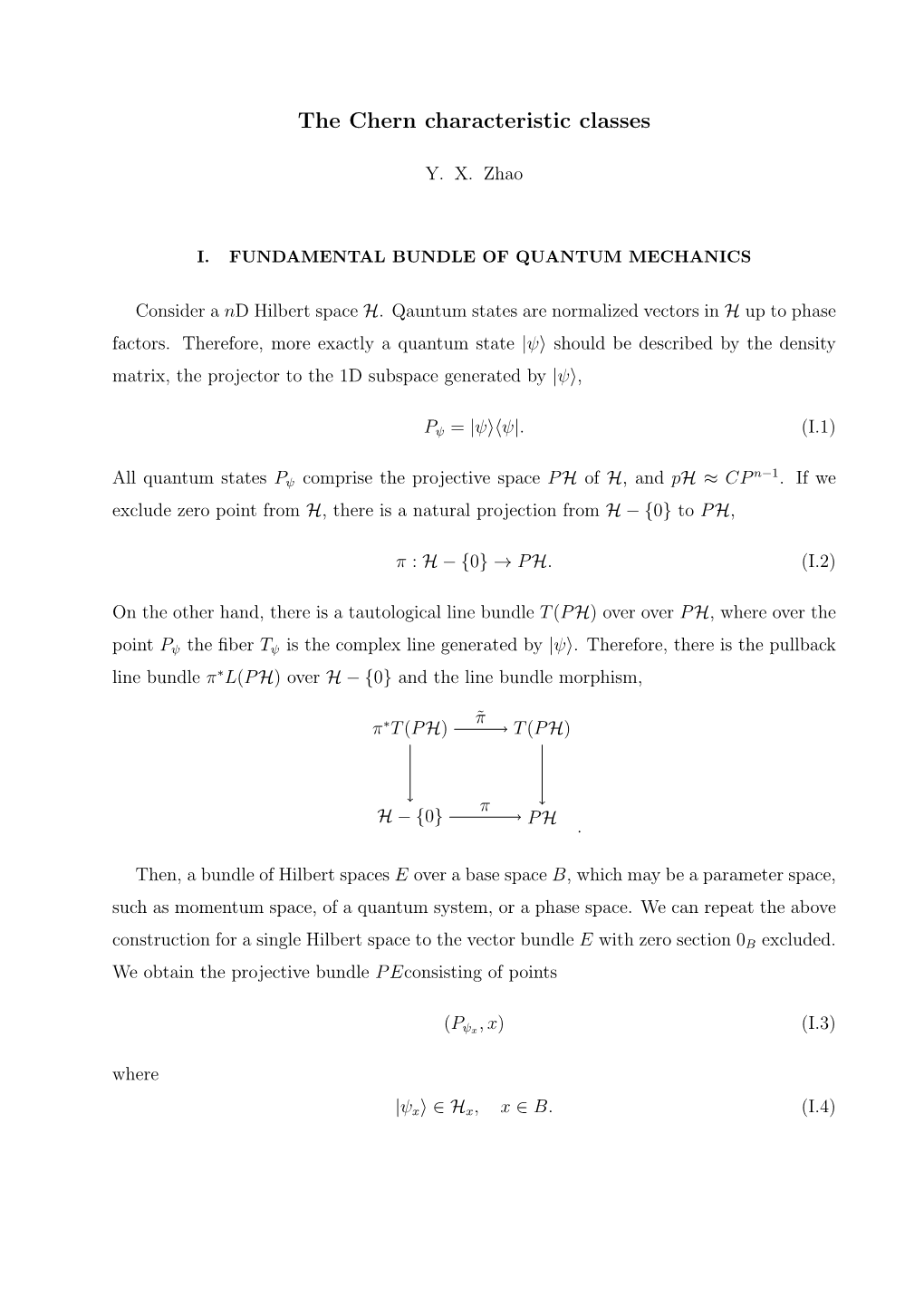 The Chern Characteristic Classes