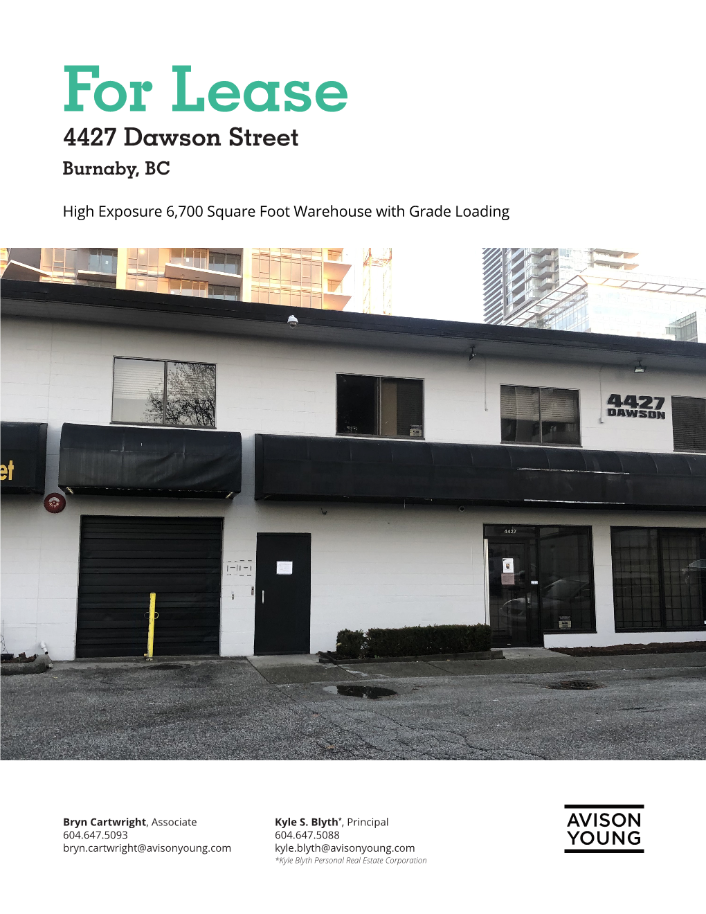 For Lease 4427 Dawson Street Burnaby, BC