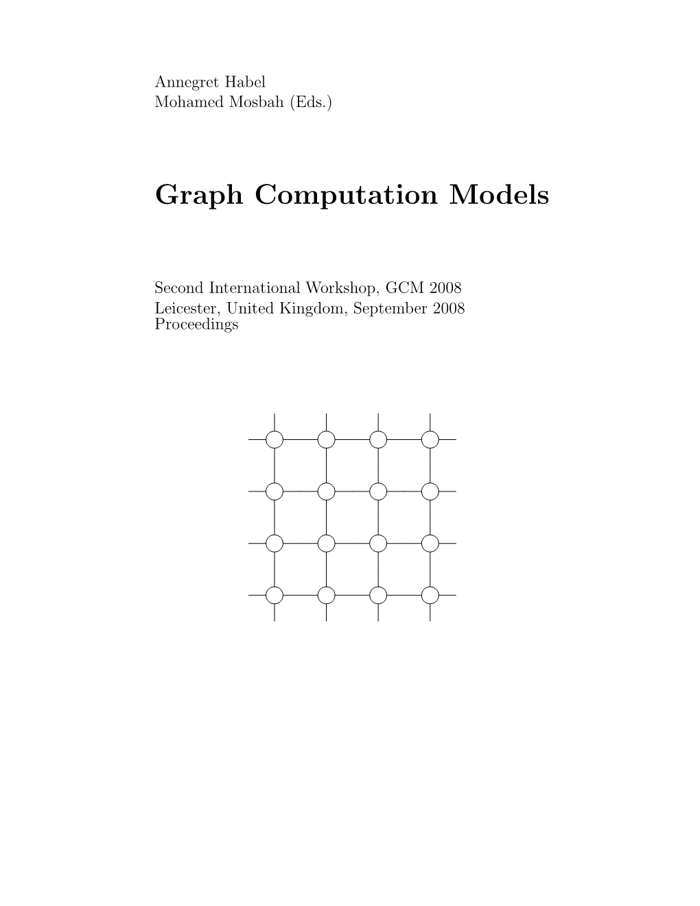 Graph Computation Models