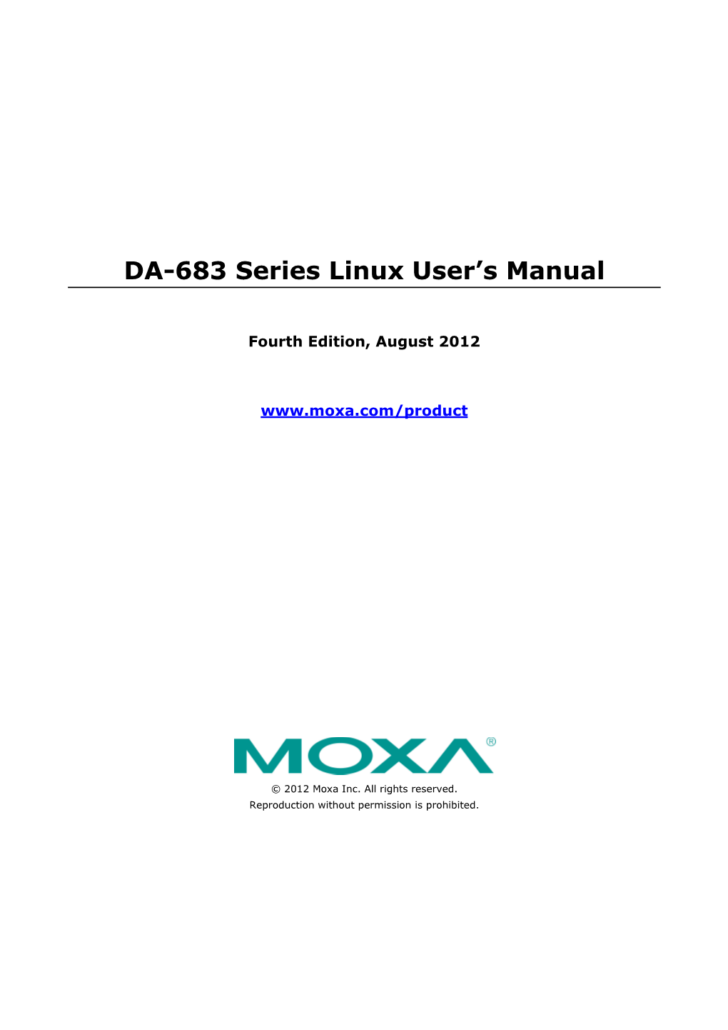 DA-683 Series Linux User's Manual