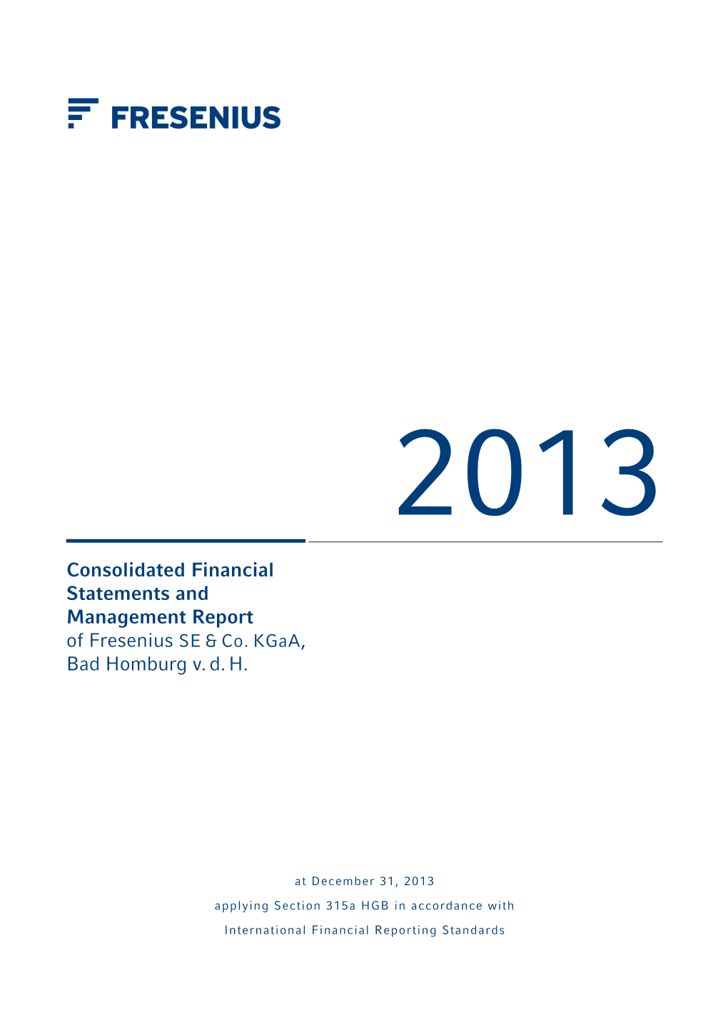 2013 Consolidated Financial Statement and Management Report