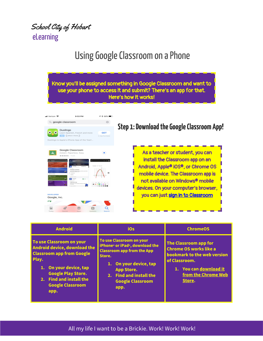 Using Google Classroom on a Phone