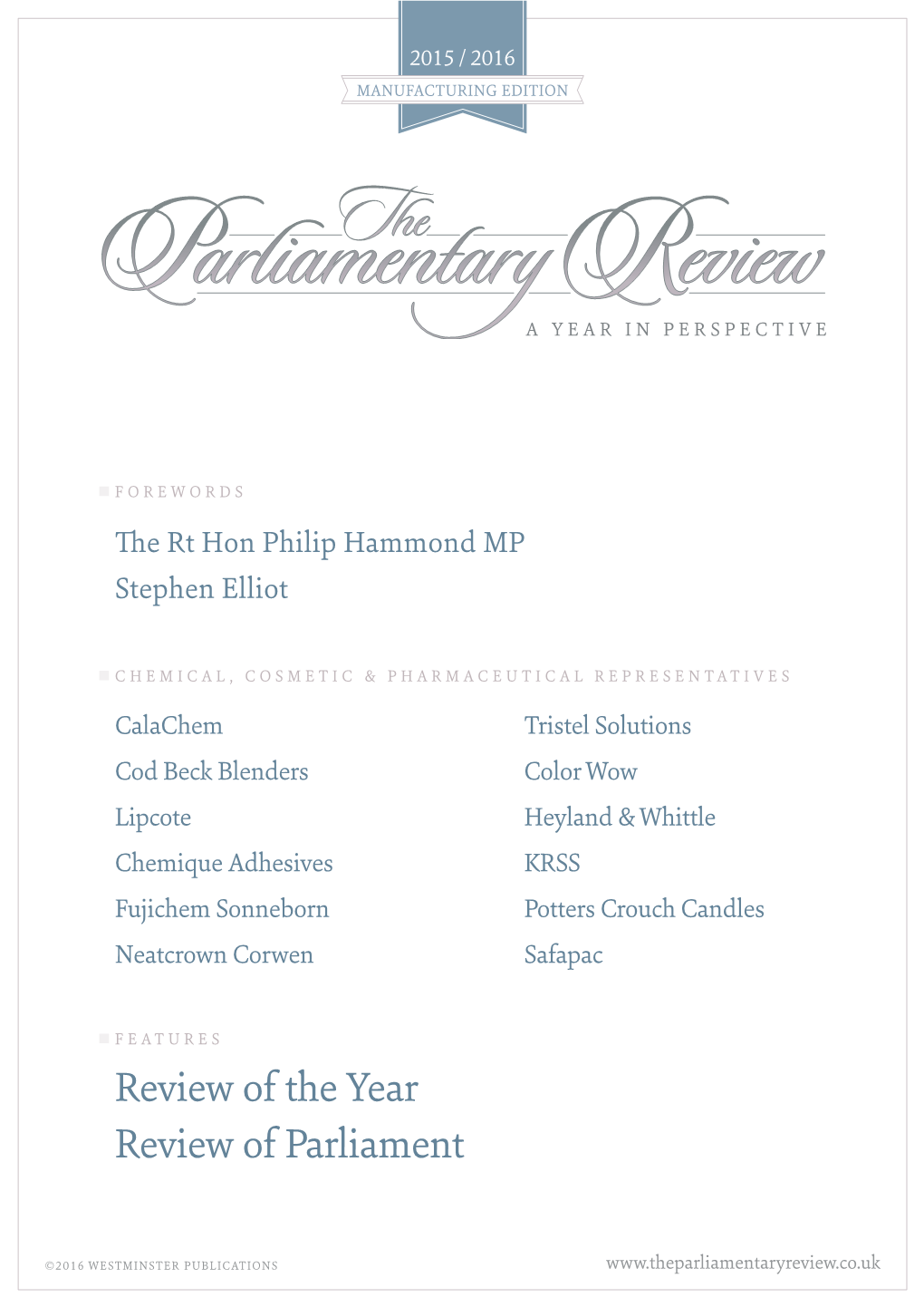Review of the Year Review of Parliament