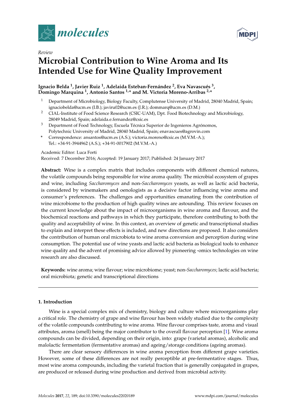 Microbial Contribution to Wine Aroma and Its Intended Use for Wine Quality Improvement