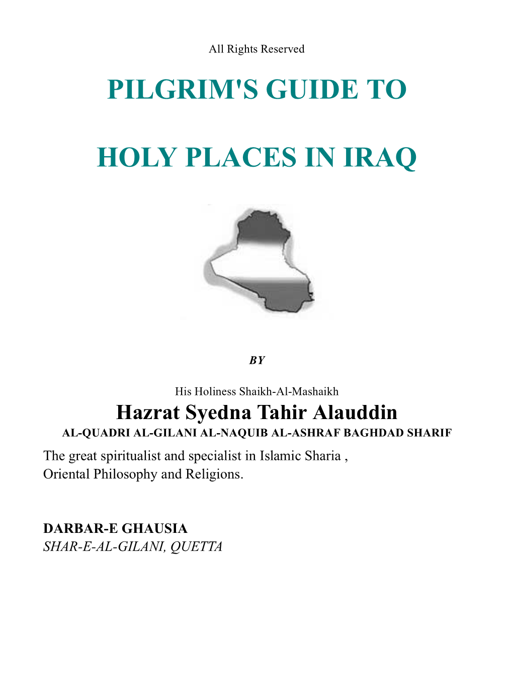 Pilgrim's Guide to Holy Places in Iraq