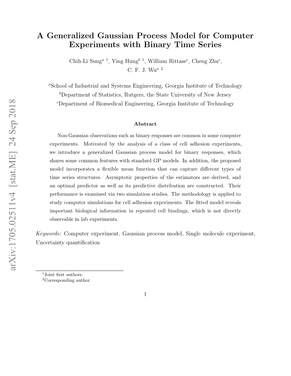 A Generalized Gaussian Process Model for Computer Experiments with Binary Time Series