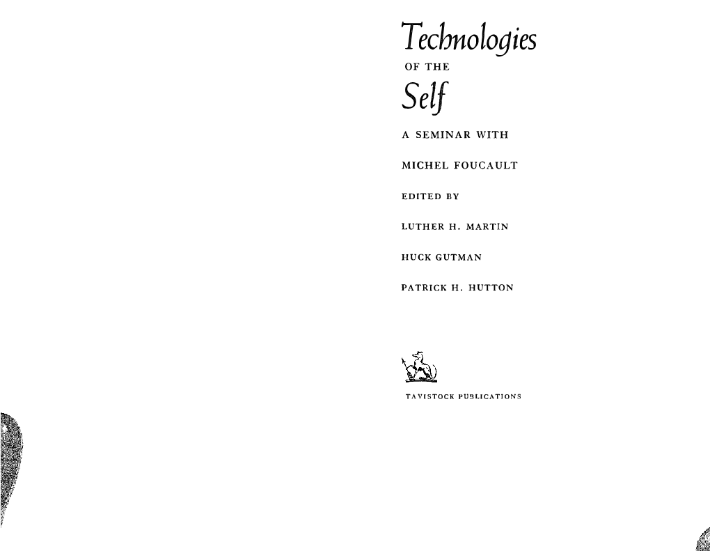 Technologies of the Self: a Seminar with Michel Foucault