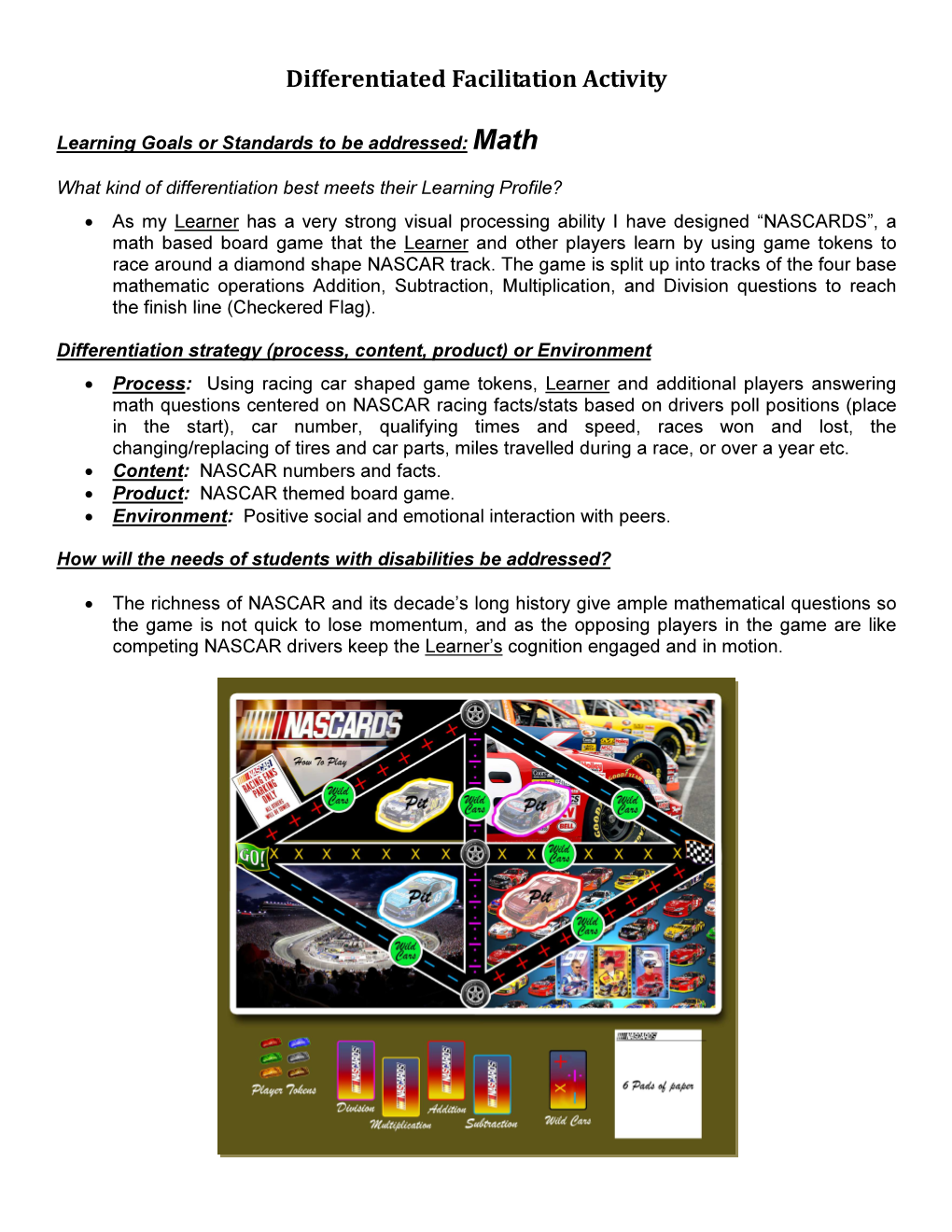 Differentiated Facilitation Activity