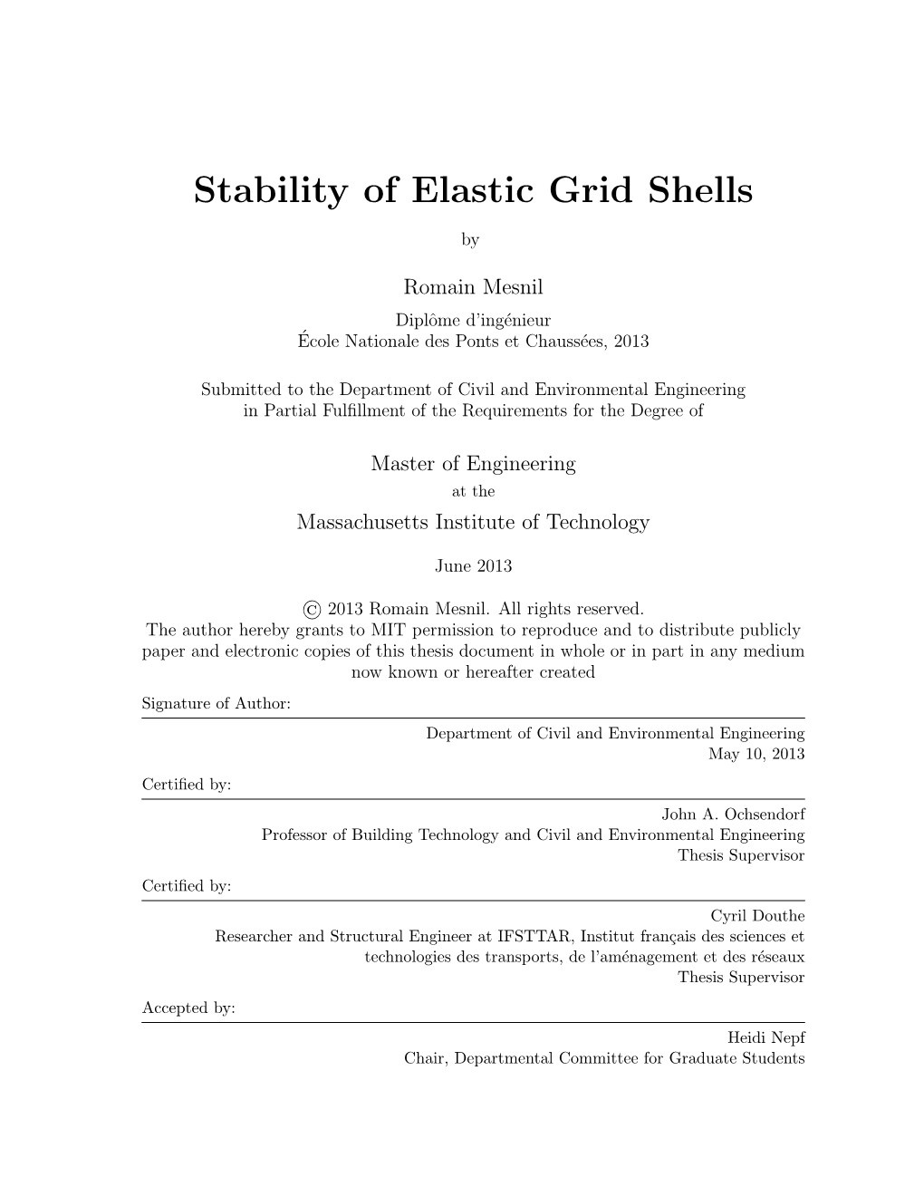 Stability of Elastic Grid Shells